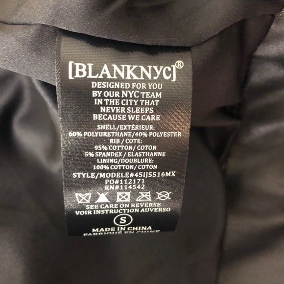 BLANK NYC FAUX LEATHER MOTO JACKET NWT SIZE - Picture 6 of 10